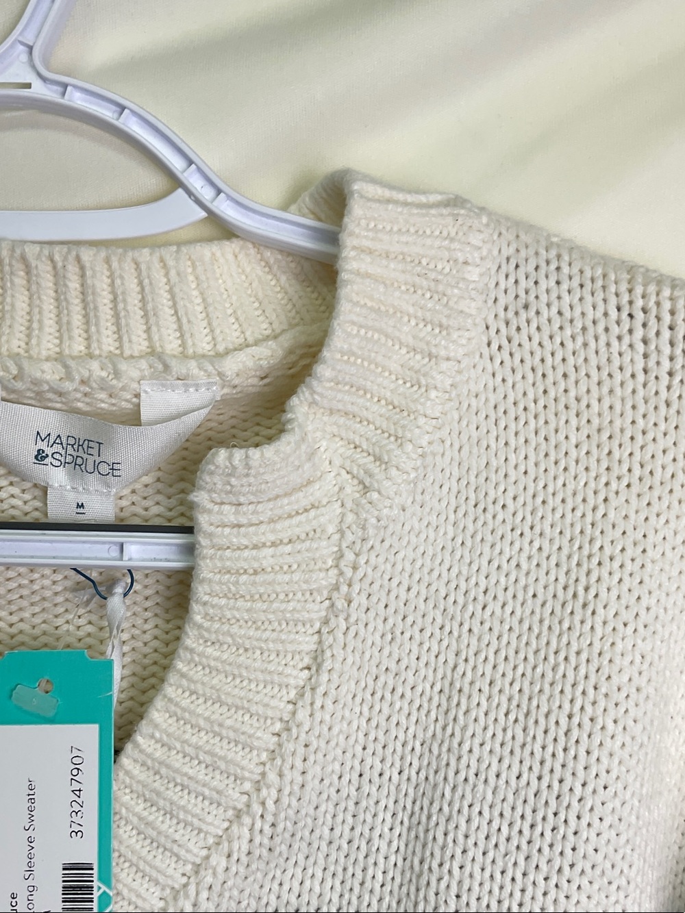 Market & Spruce Olive and Cream Striped Sailor V-Neck Sweater - Picture 6 of 10